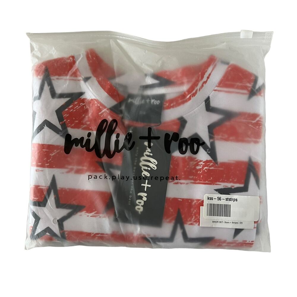 NEW Millie + Roo Stars & Stripes Biker Set (5/6)
